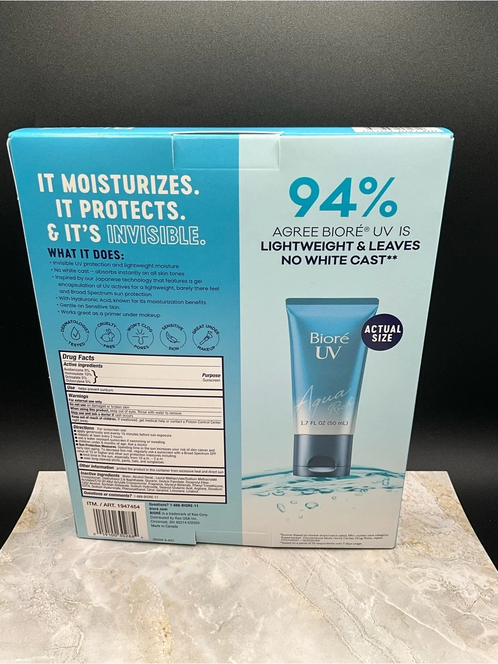 UV Aqua Rich Invisible Weightless Moisturizer SPF 50 - sealed pack